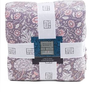 🔹️William Morris 🔹️muliticolor Floral Print King Size Comforter Set